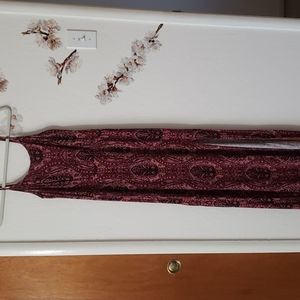 🟢AE pink boho print maxi dress